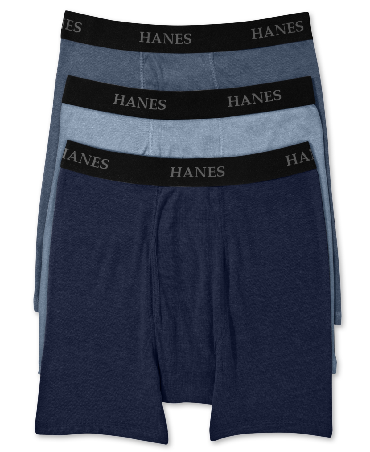 Men's Big & Tall 3-Pk. Boxer Briefs - Blue Combo