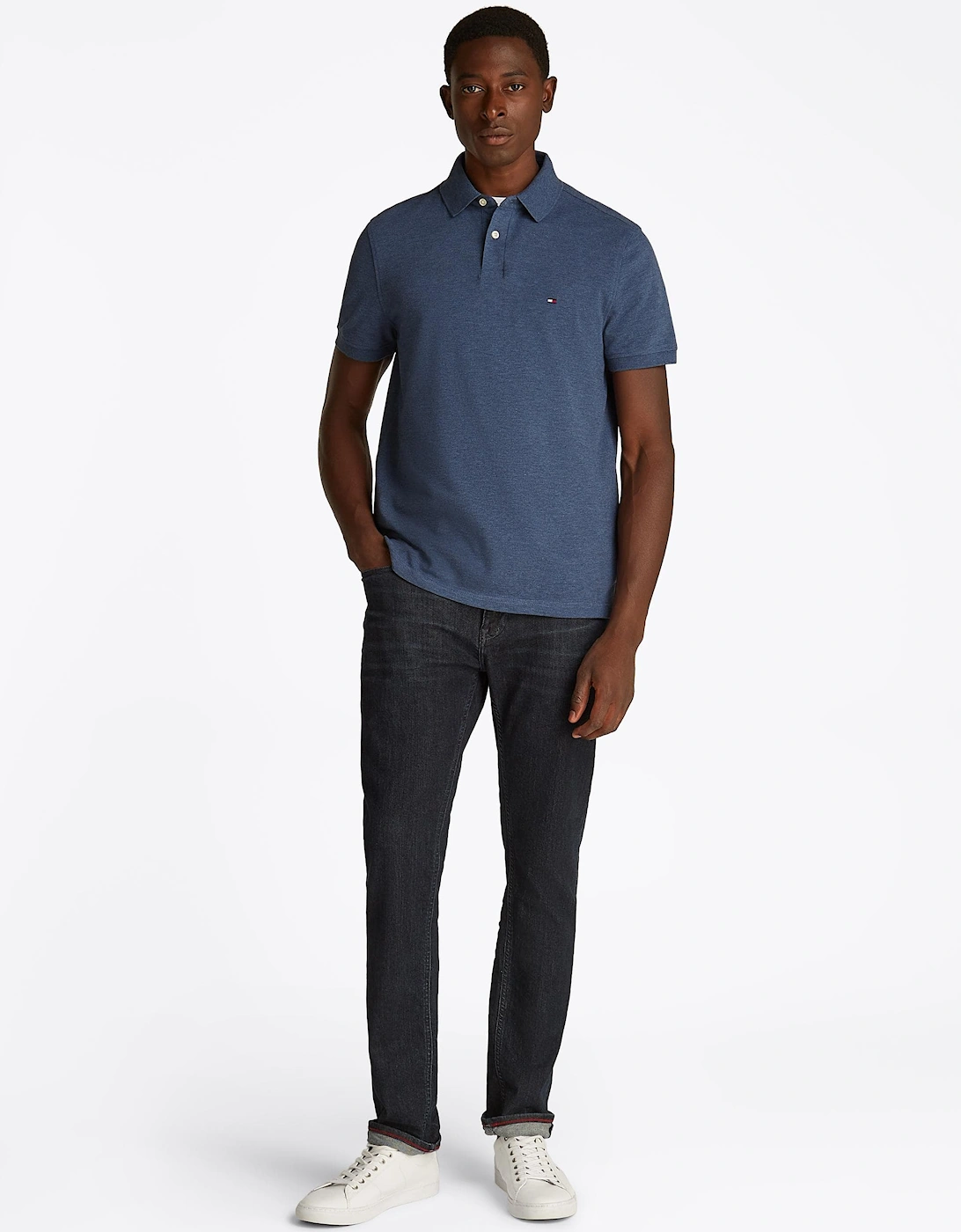 Men's Tommy Hilfiger Core 1985 Regular Mens Polo Shirt - Navy - Size: 40/Regular