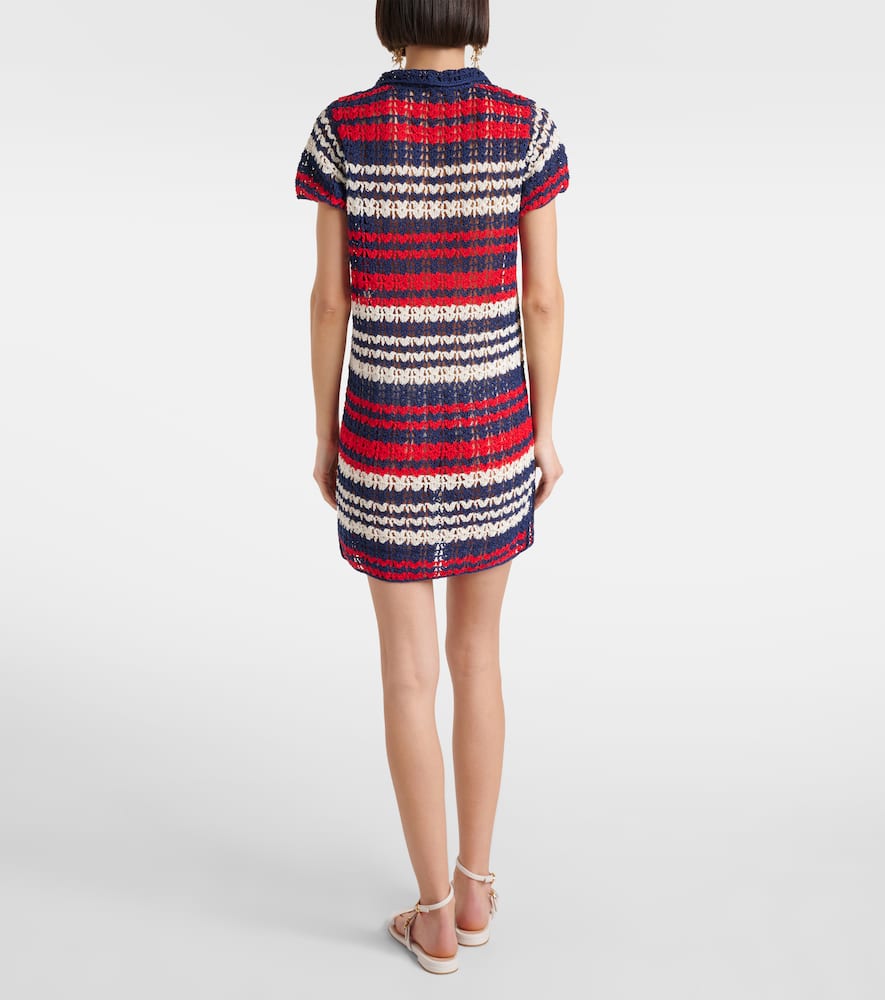 Crochet cotton polo dress