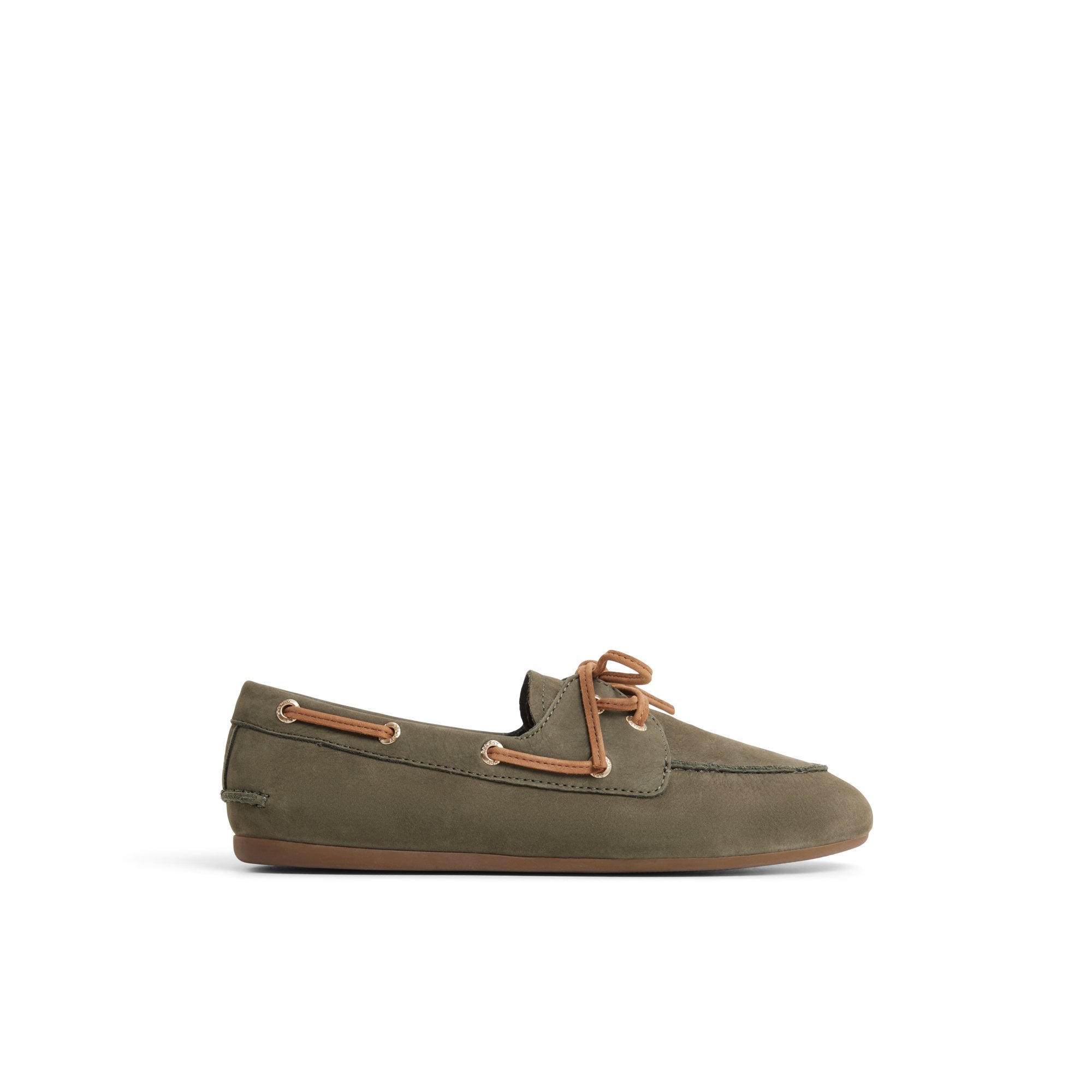 Sperry X Aritzia Slim Boat Shoe in Olive