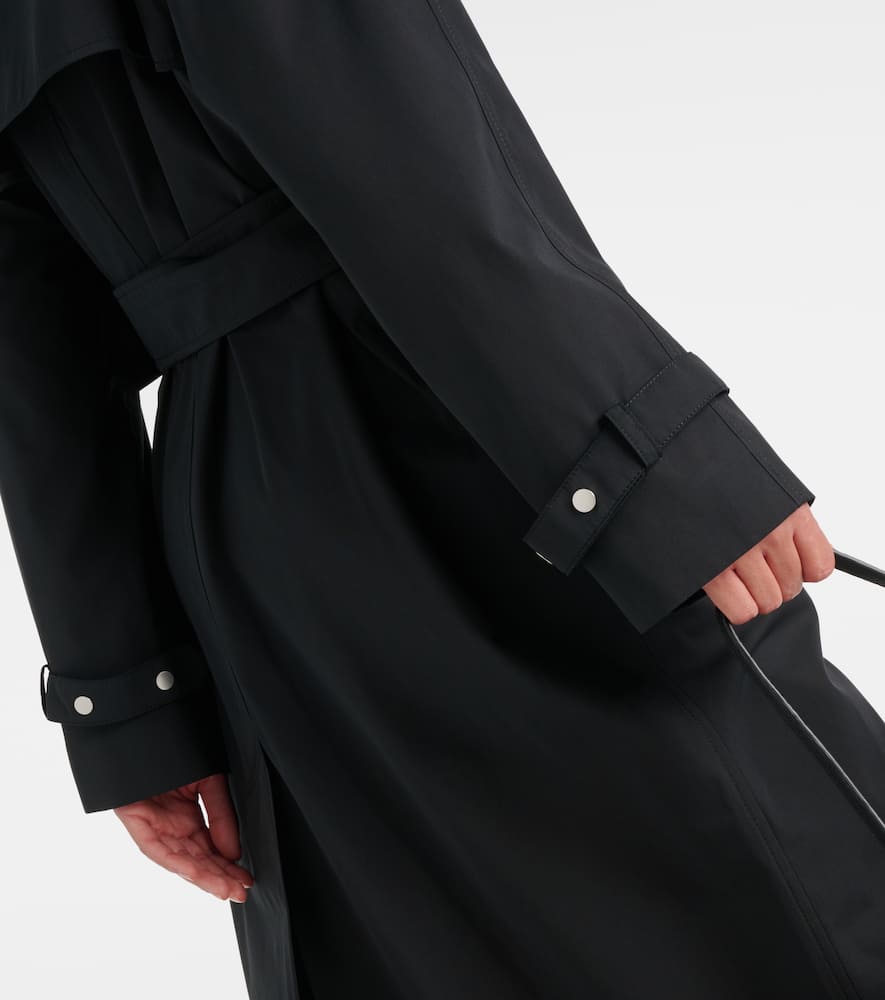 Kennington faux fur-trimmed trench coat