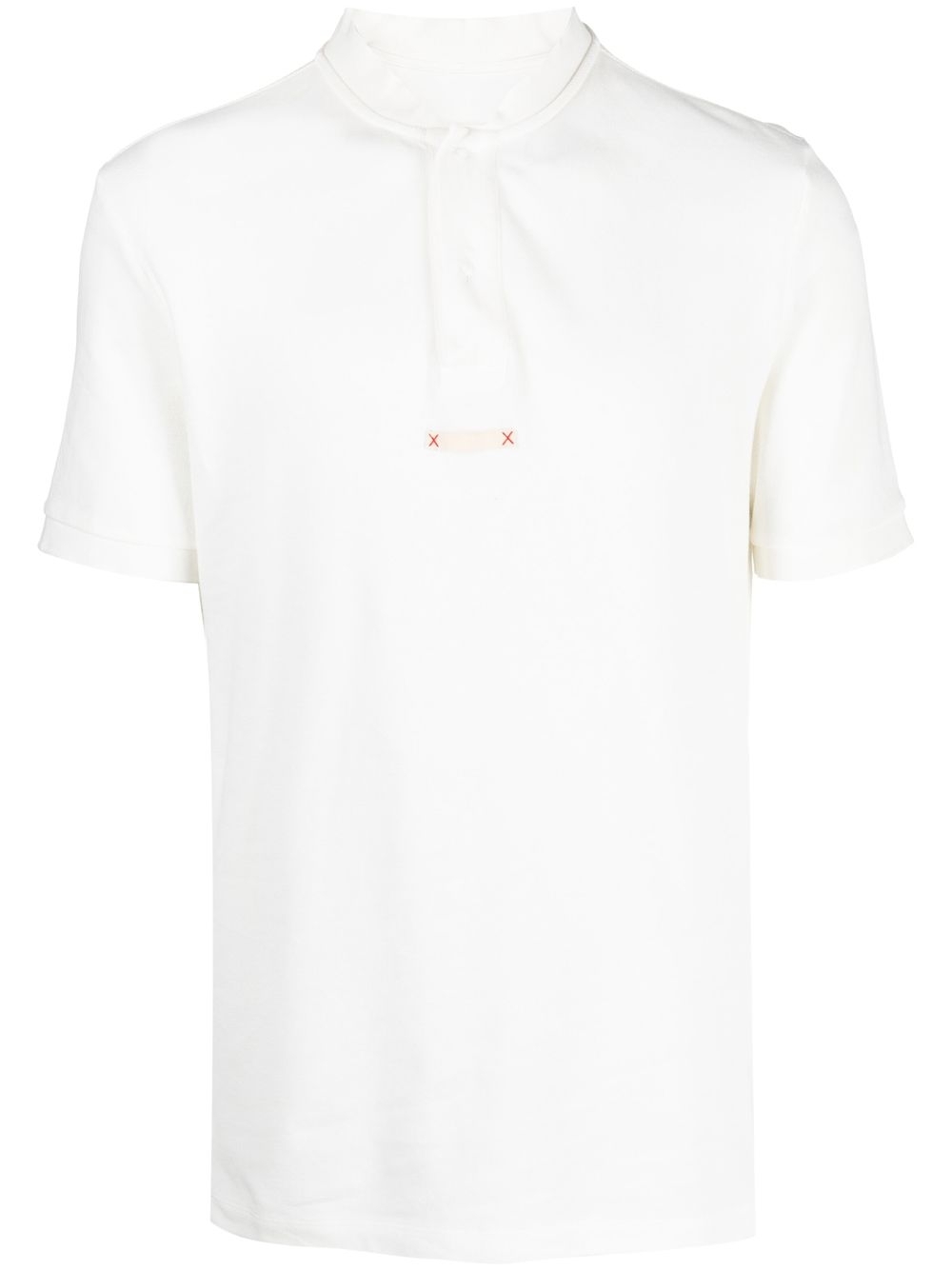 Logo-patch cotton polo shirt - Blue