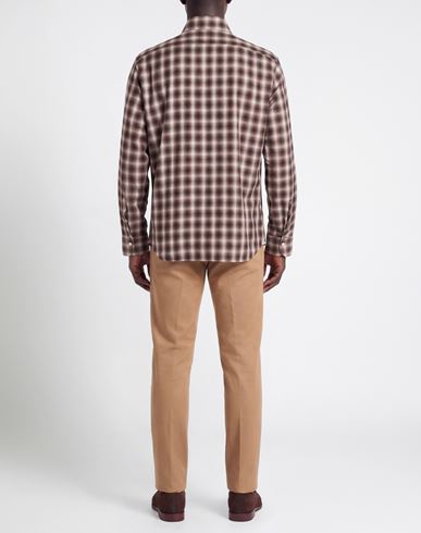 Man Shirt Dark brown Size 15 ¾ Cotton, Viscose