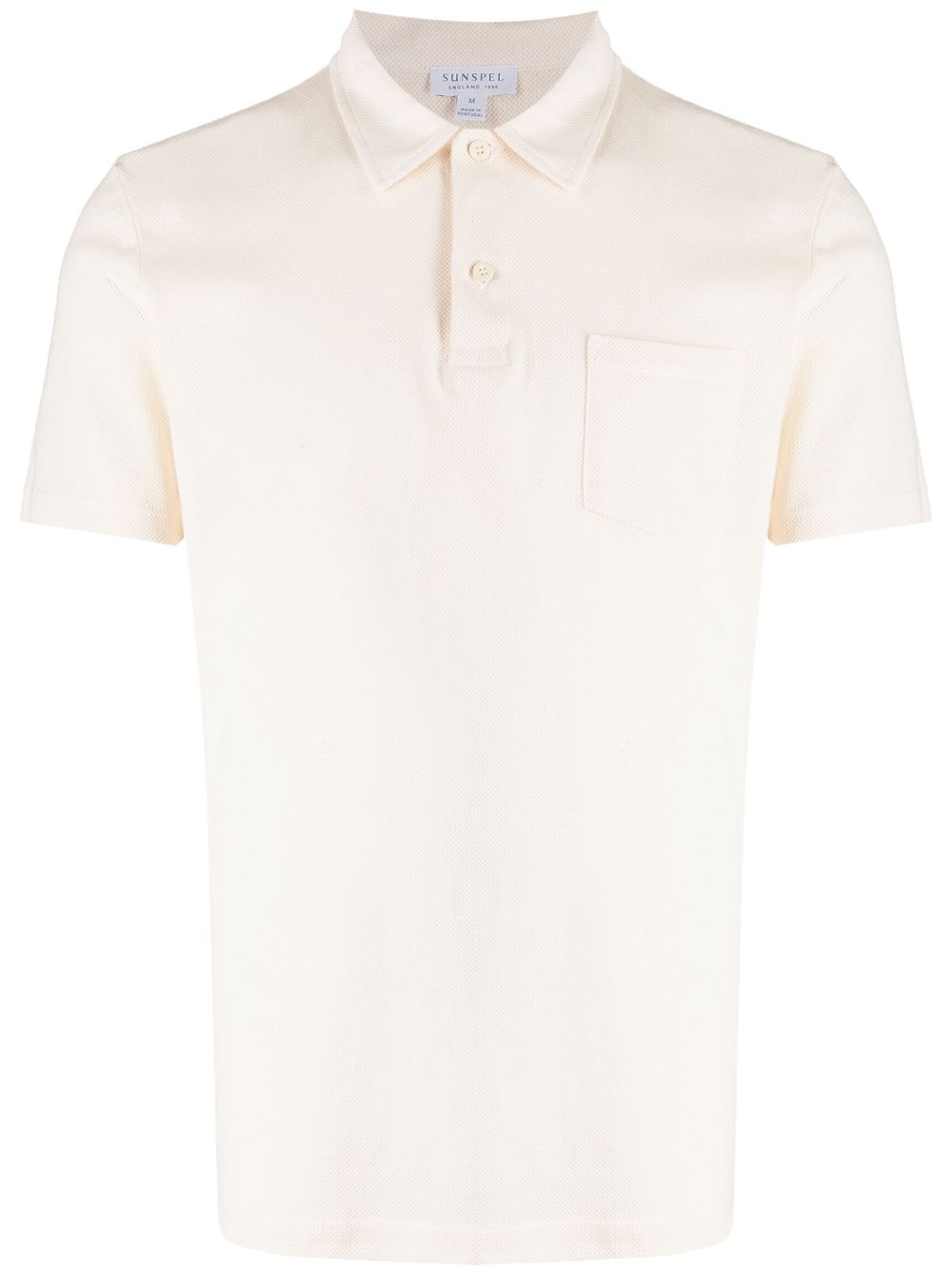 Short-sleeves cotton polo shirt - Neutrals