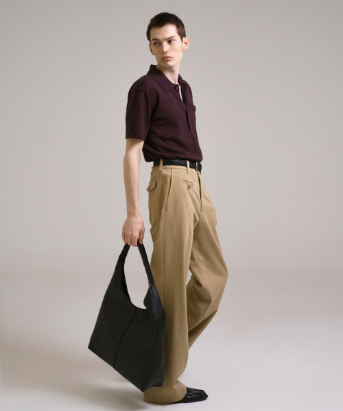 Refined Knit Polo Shirt Burgundy