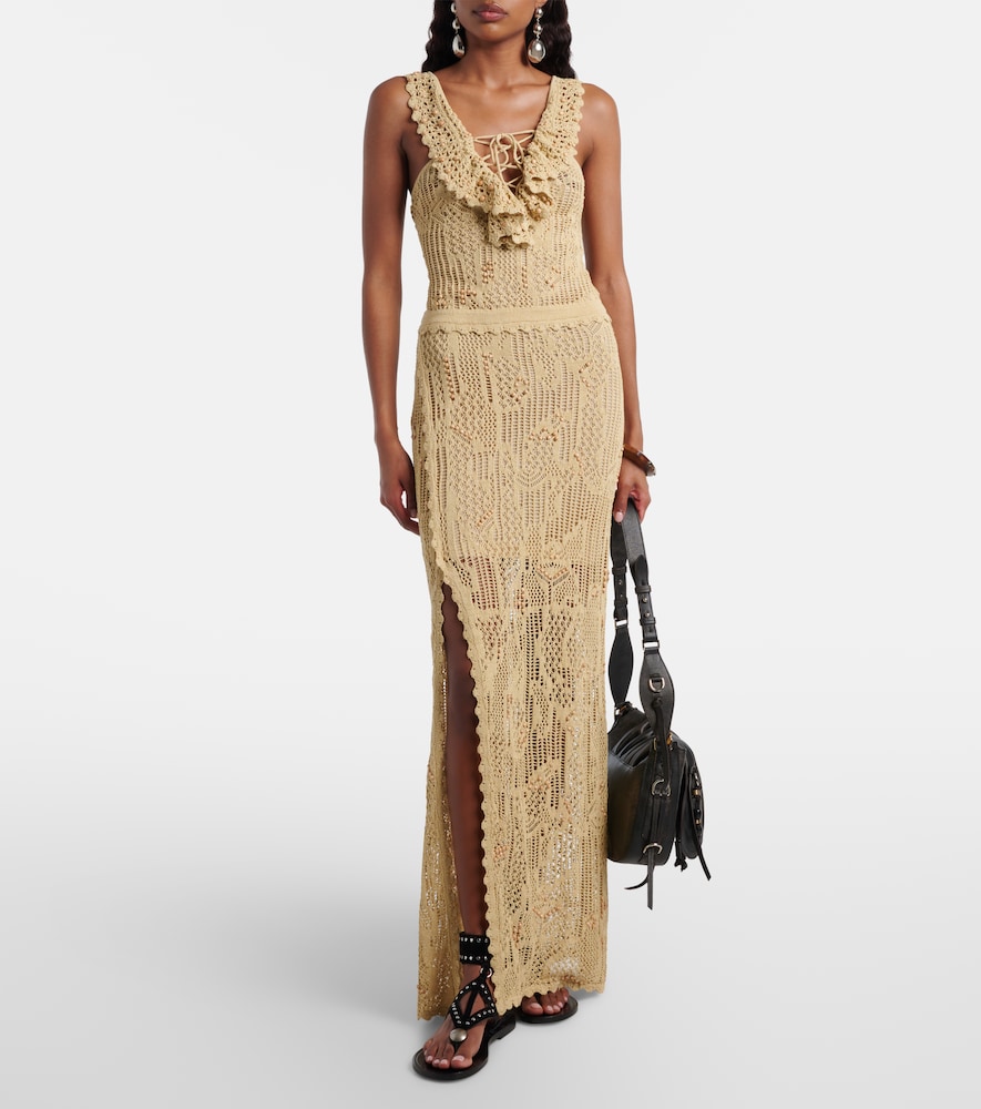 Ornella beaded crochet maxi dress