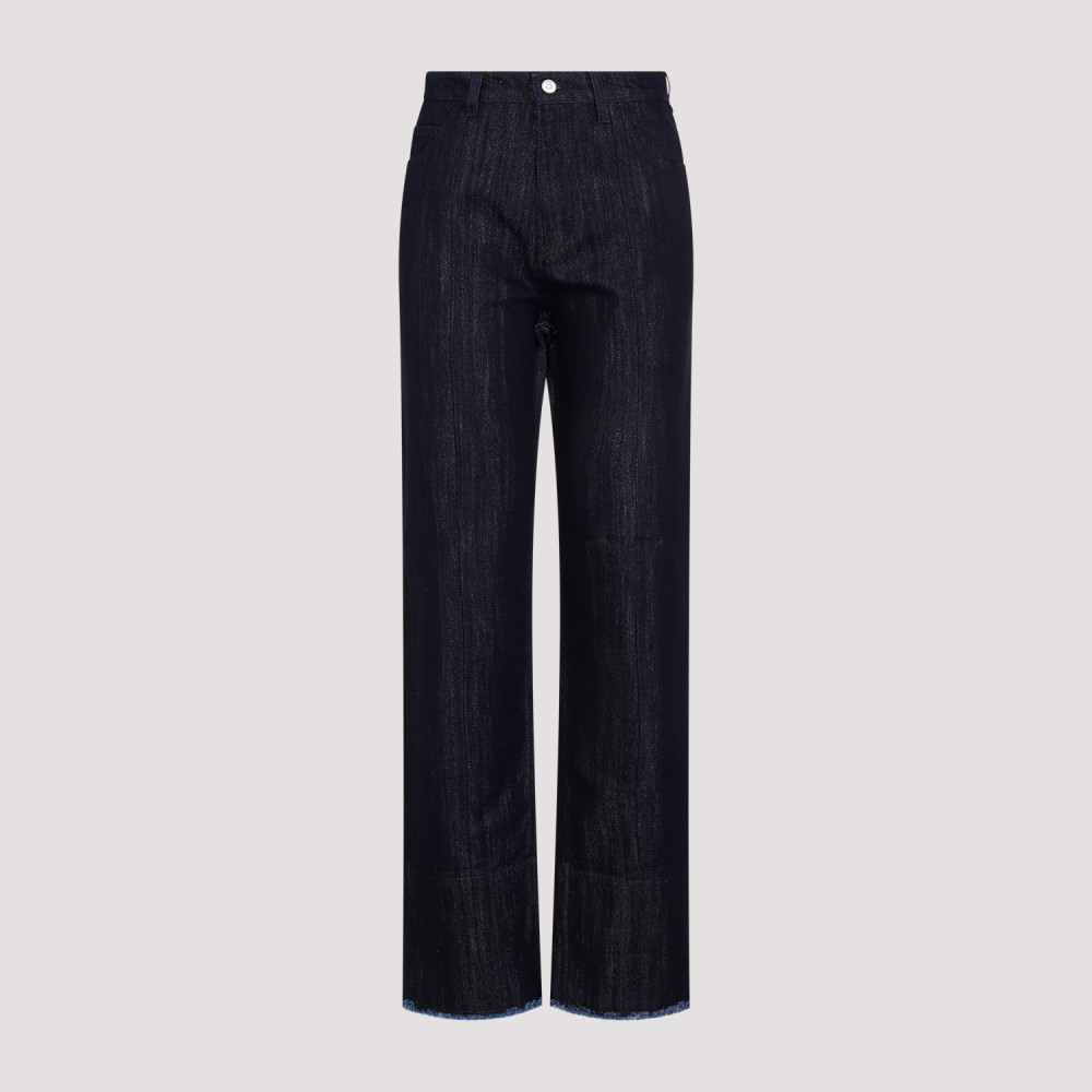 Cropped High Waist Tapered Jeans