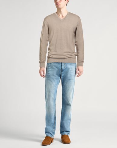 Daniele Fiesoli Man Sweater Sand Size S Merino Wool