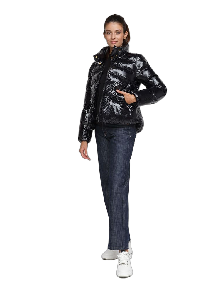 Quilted Polyamide Puffer Down Jacket — Black