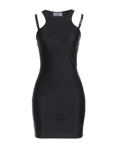 Woman Mini dress Black Size L Polyester, Elastane