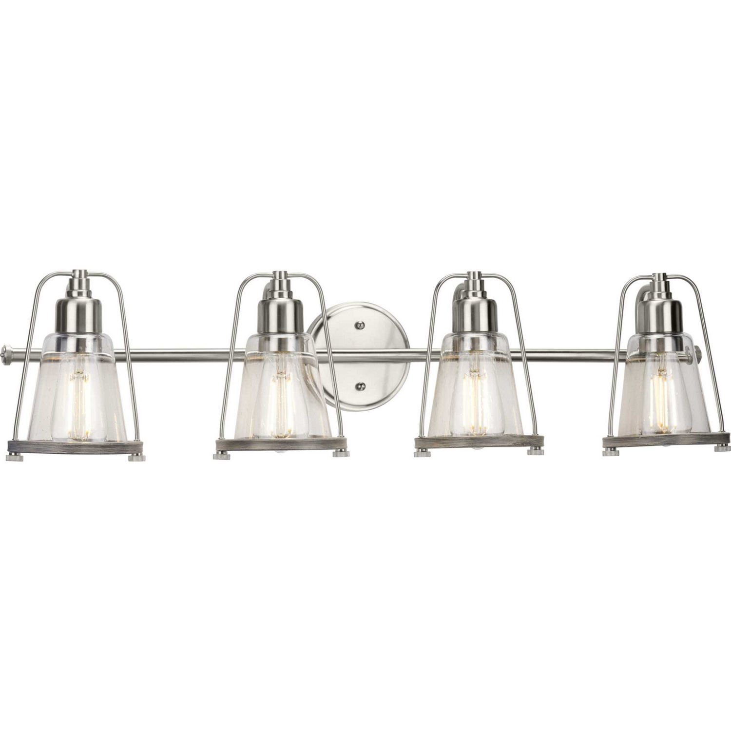 Brushed Nickel Four Light Bath Bracket from the Conway Collection