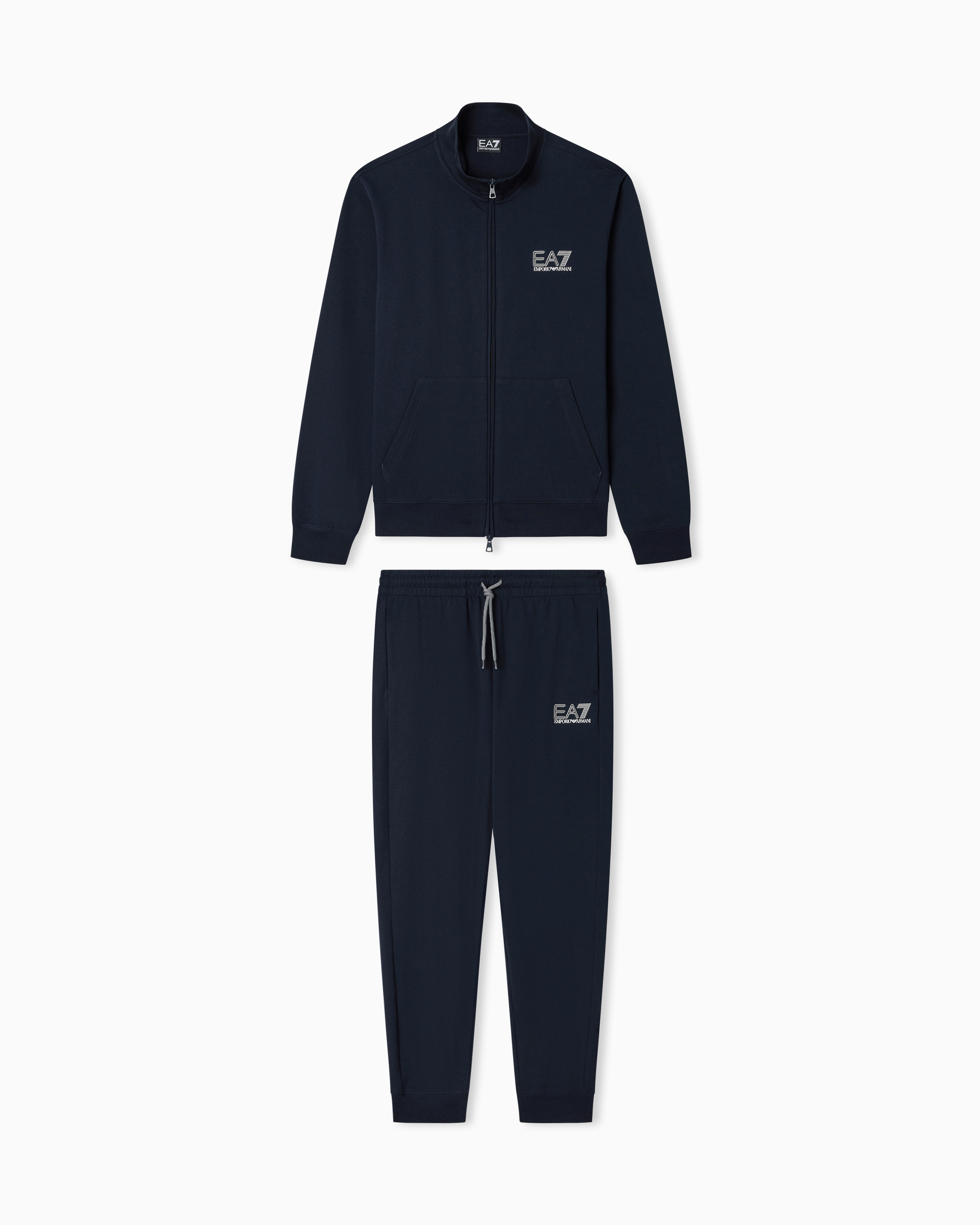 Visibility pure cotton zip-up tracksuit