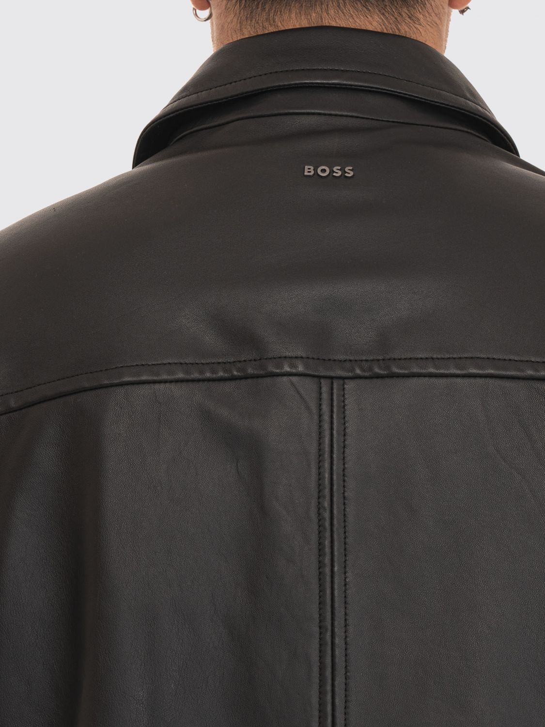Coat Men color Black
