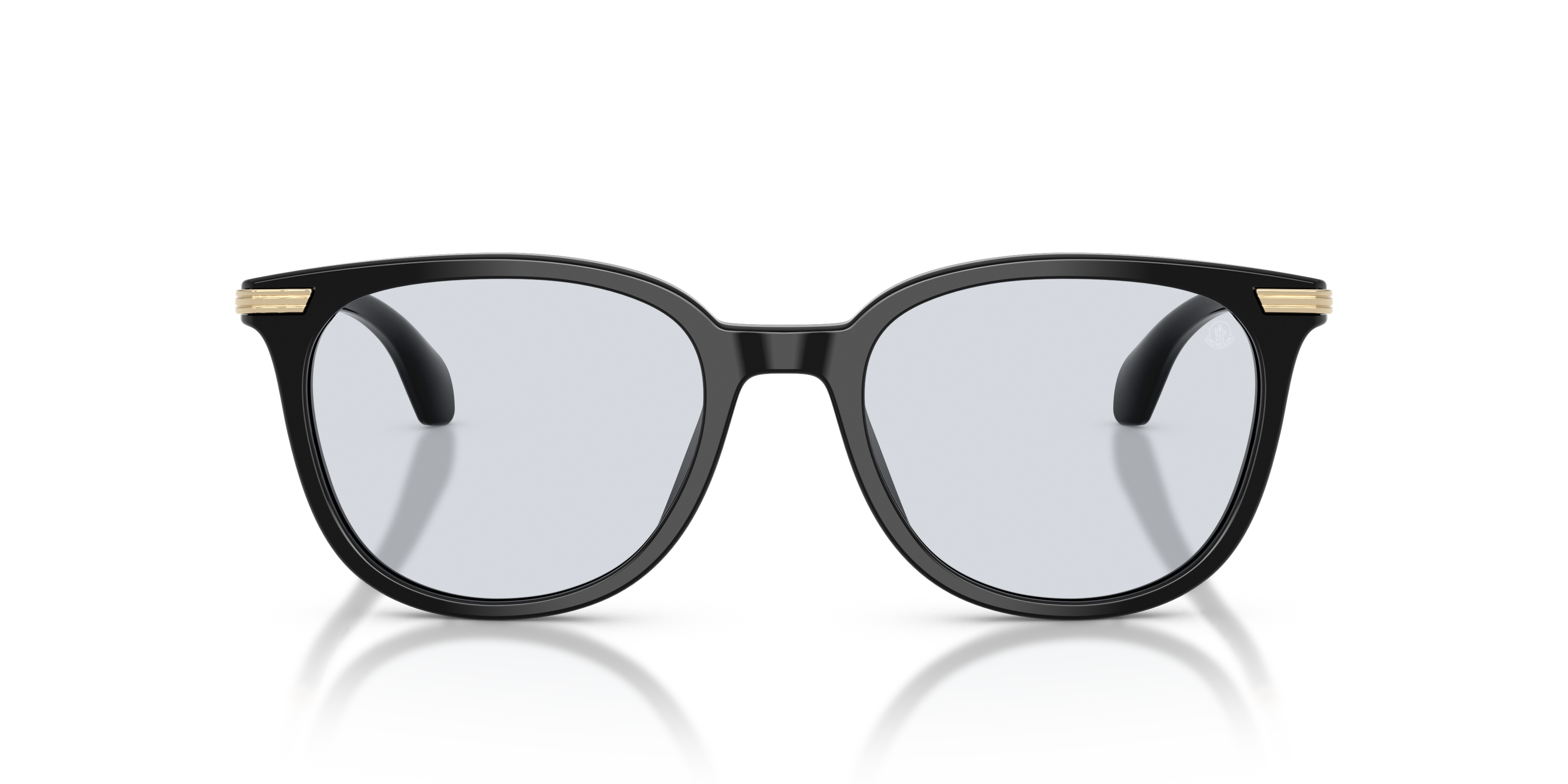 Moncler Unisex Moncler ME6013 KORRA 300172 Gafas de sol Acetato Negro Azul claro Redonda Norma