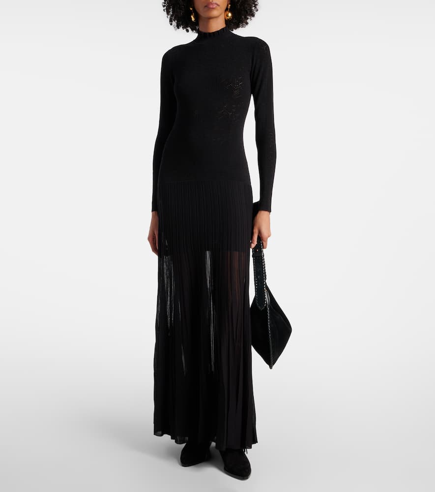 Gisole pointelle turtleneck maxi dress
