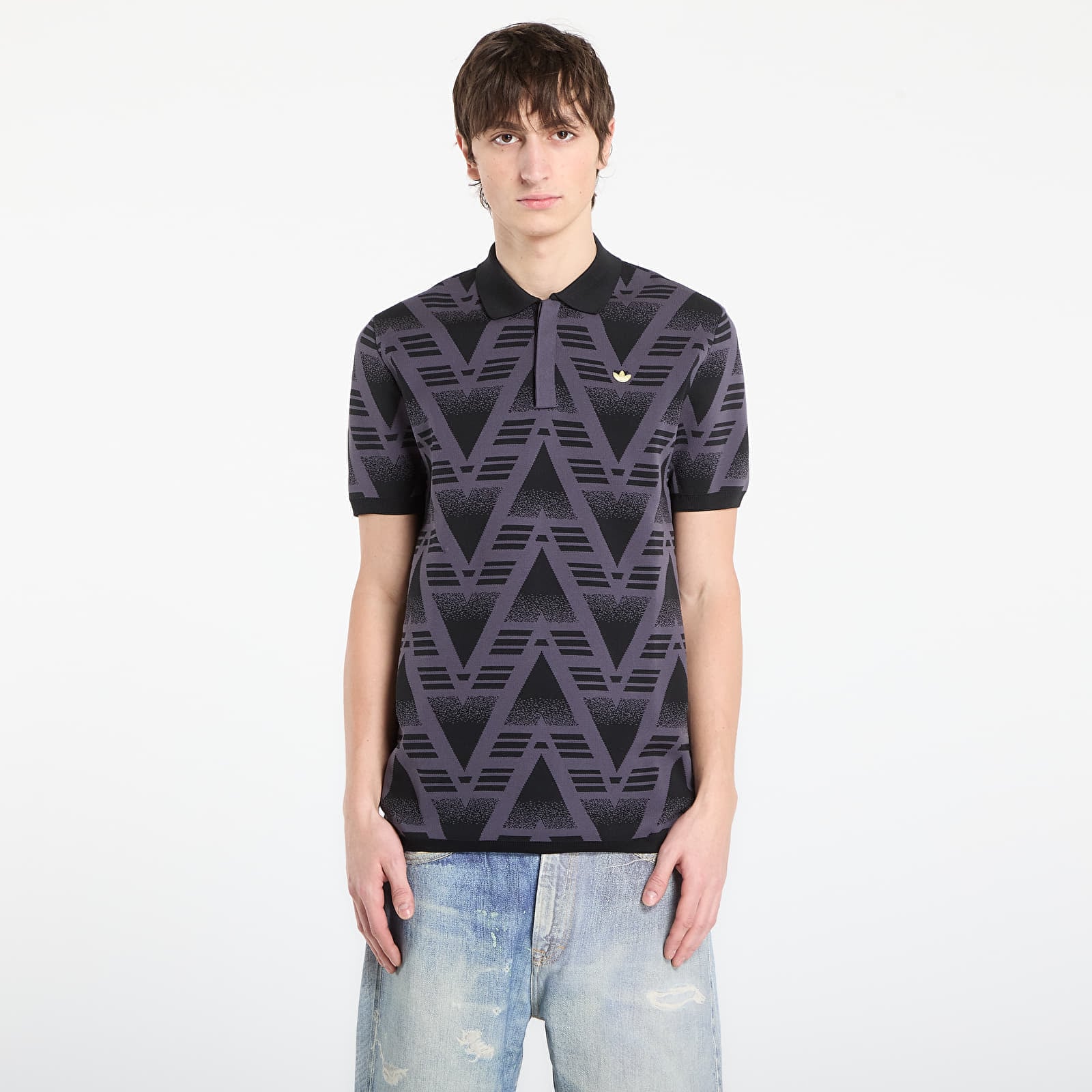 T-shirt adidas Fully Fashion Knit Polo Black