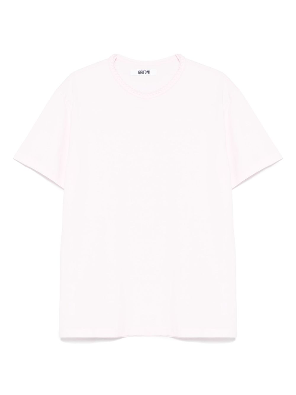 Grifoni whipstitch-detail T-shirt - 001 WHITE
