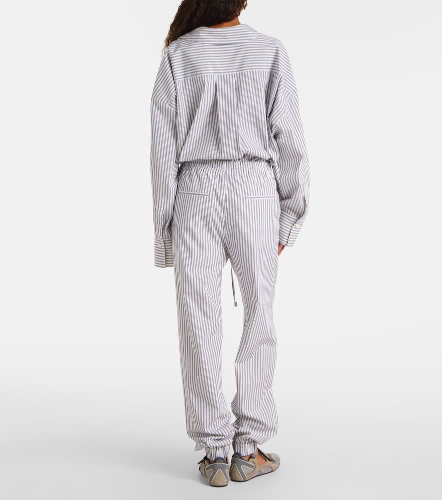 Striped cotton sweatpants