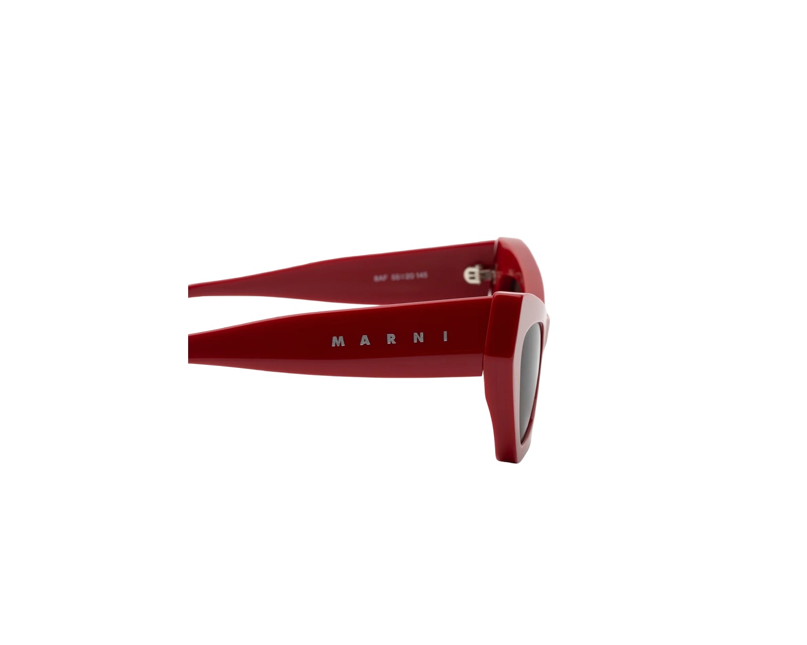 Marni Unisex Marni Zelaryth Red Sonnenbrillen Acetat Rot Schwarz Geometrisch