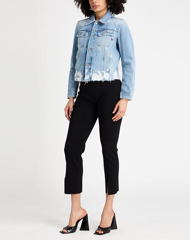 Woman Denim outerwear Blue Size S Cotton