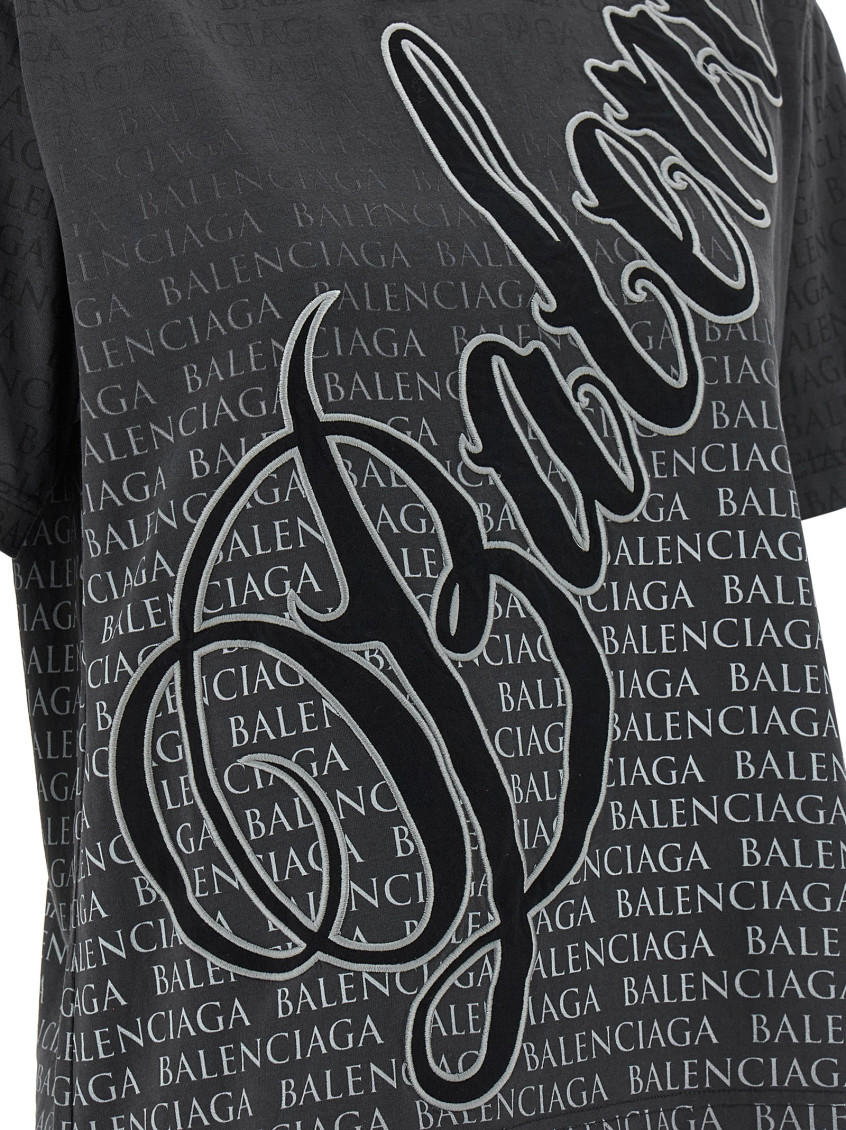 Balenciaga - script logo t shirt short sleeve