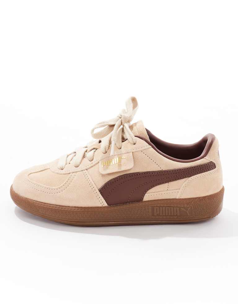 Puma Womens Palermo trainers in light brown