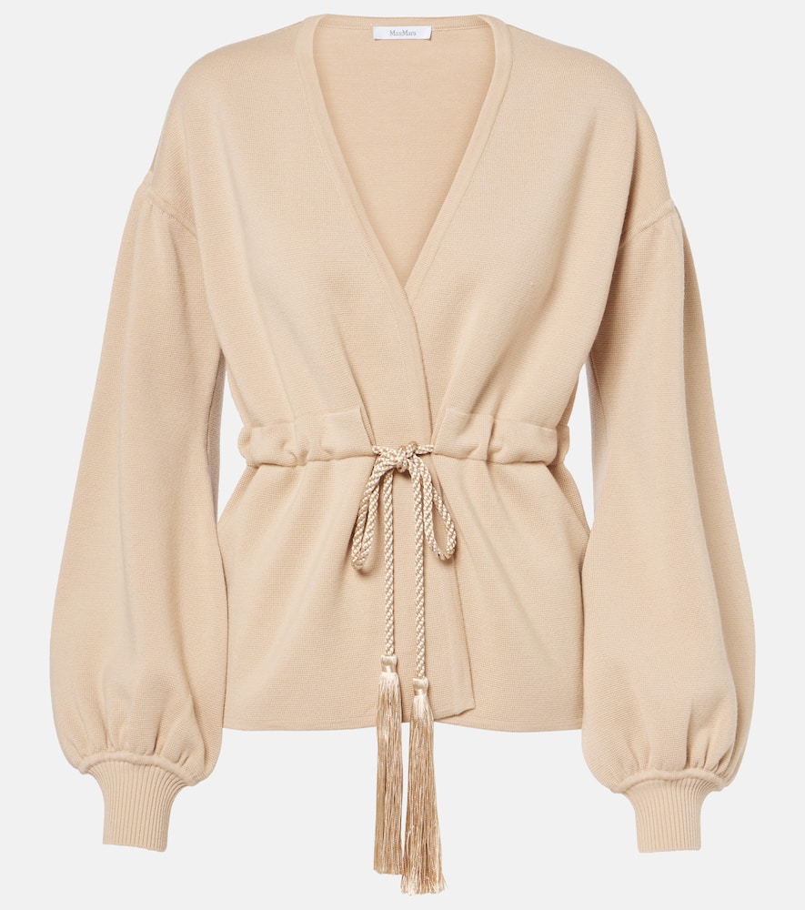 Tiberio belted virgin wool cardigan