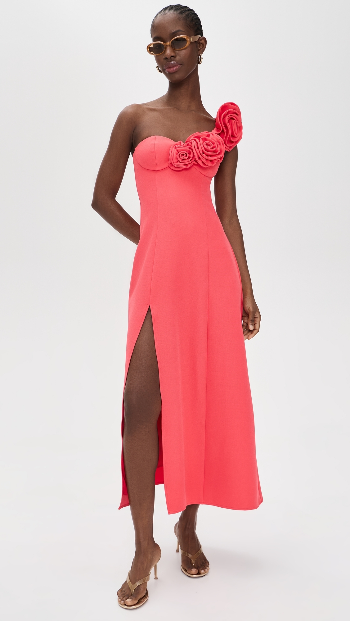 Flores Midi Dress Berry