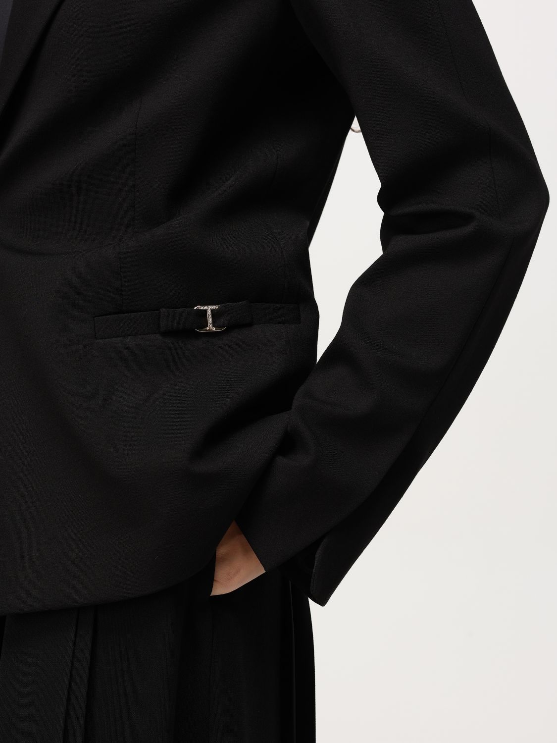 Oval T-logo blazer - Black