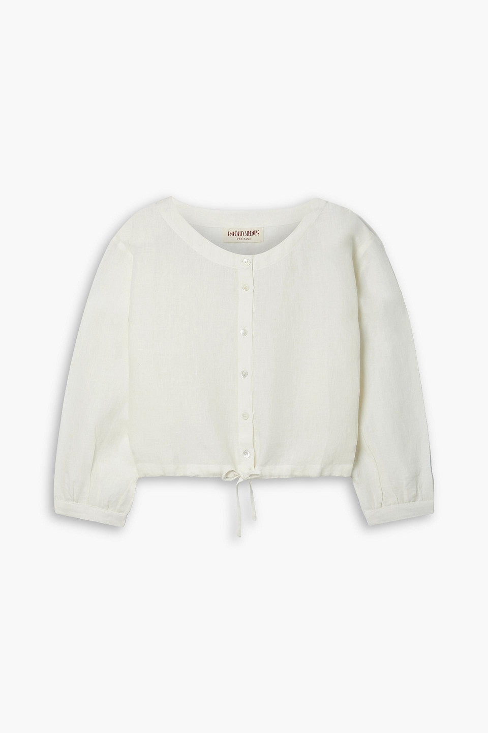 Jinny cropped linen top - White - IT 46