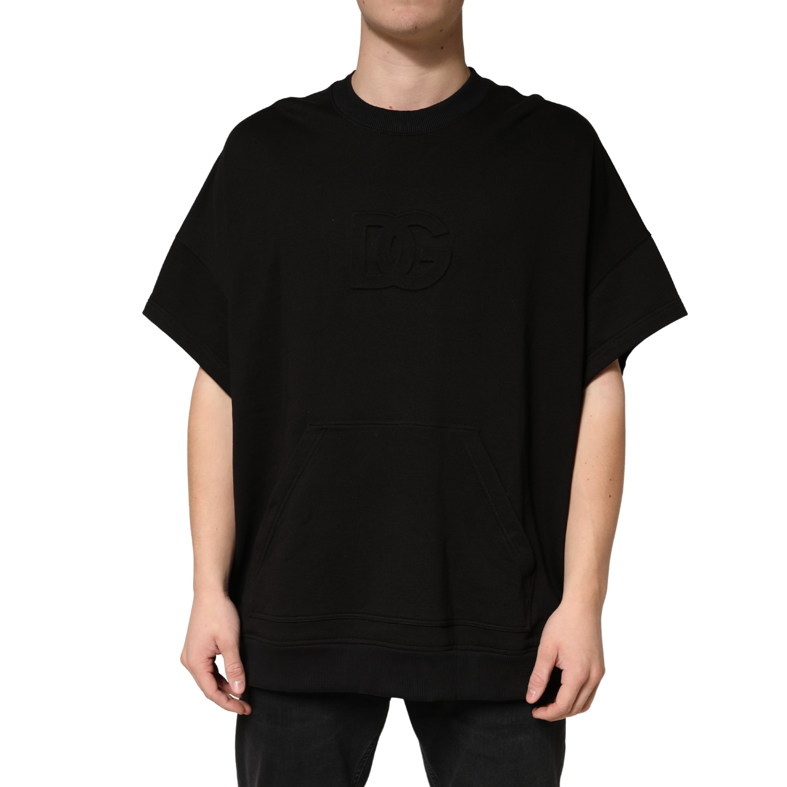 Cotton Crewneck T-Shirt — Black