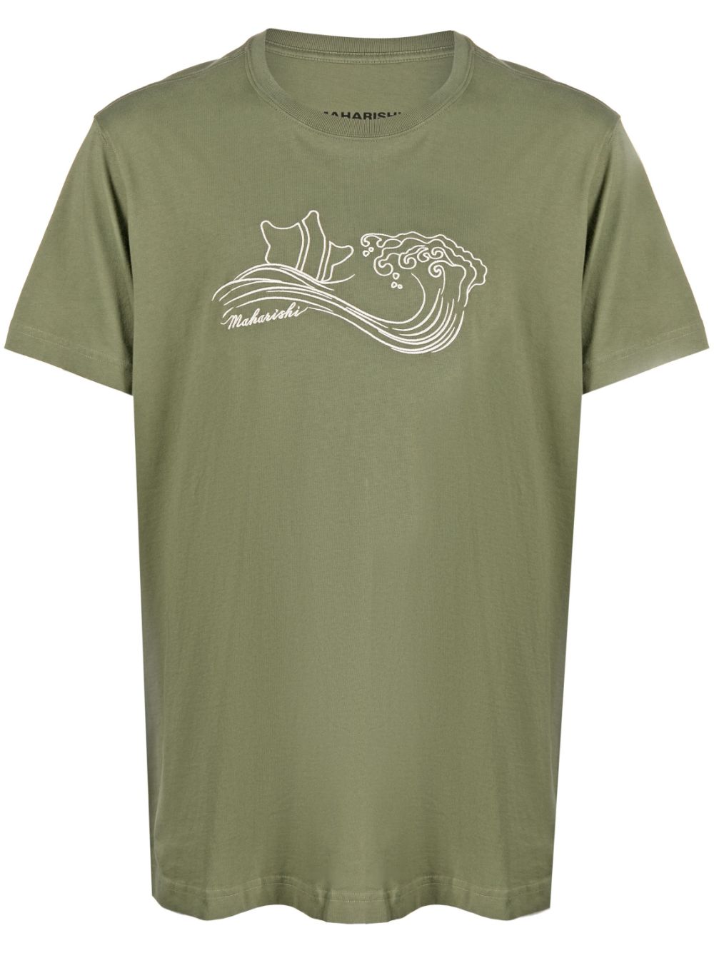 Embroidered-motif organic-cotton T-shirt - White