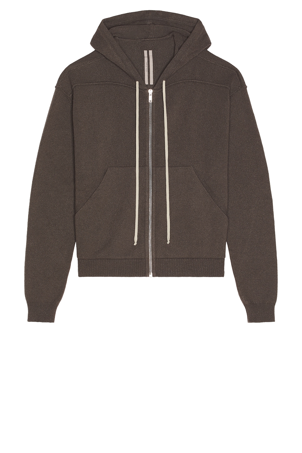 Rick Owens Zipped Hoodie in Brown
