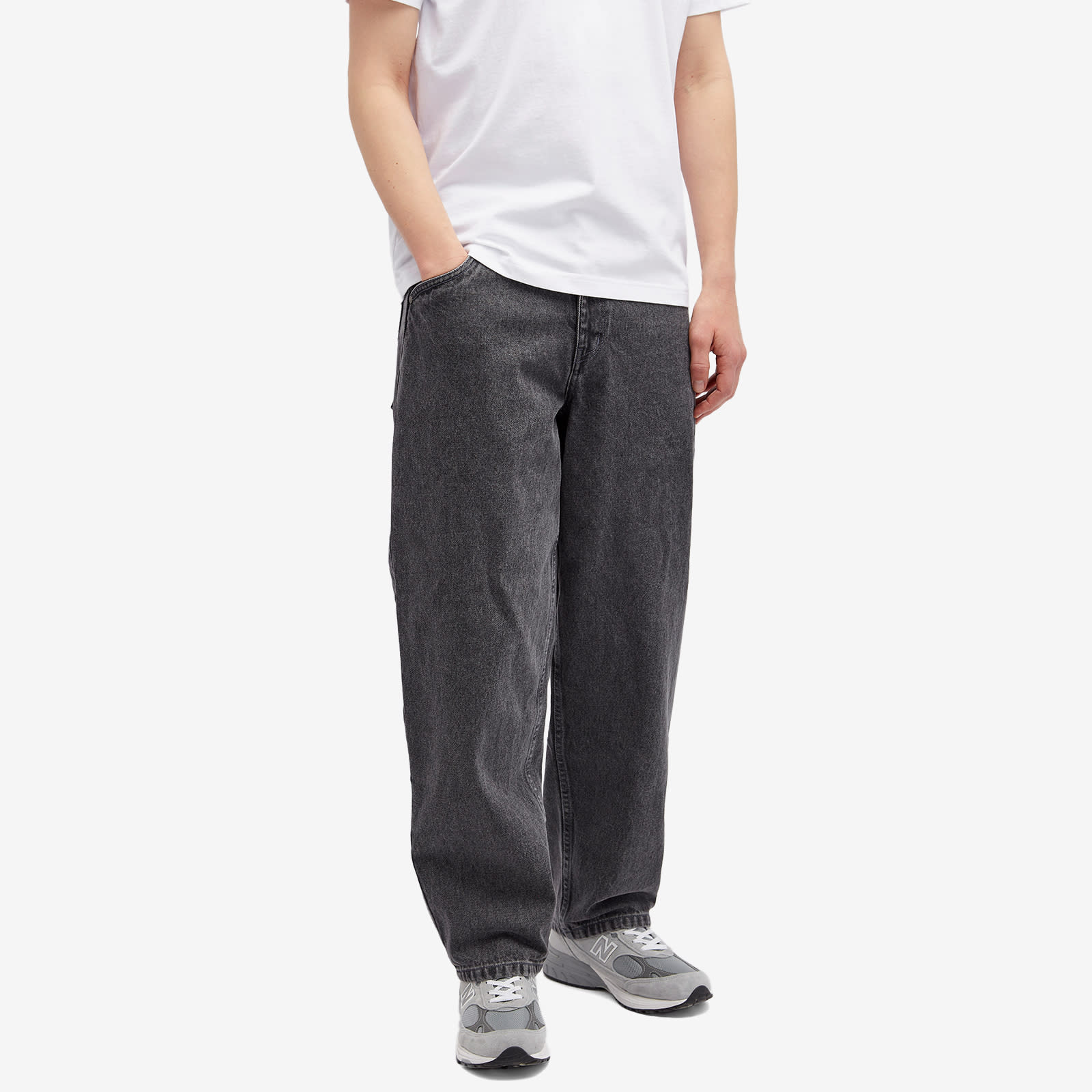Men's Classic Baggy Denim Jeans in Faded Black