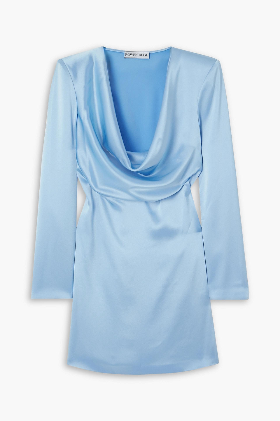 Draped satin mini dress