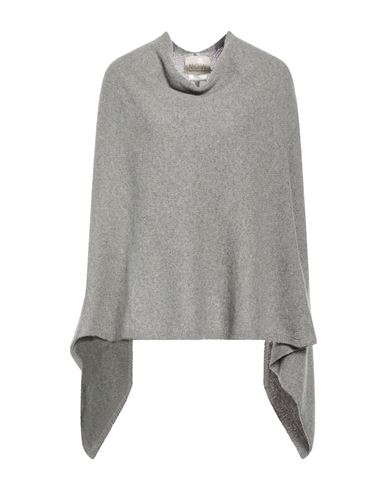 N. o.w. Andrea Rosati Cashmere Woman Cape Grey Size ONESIZE Cashmere