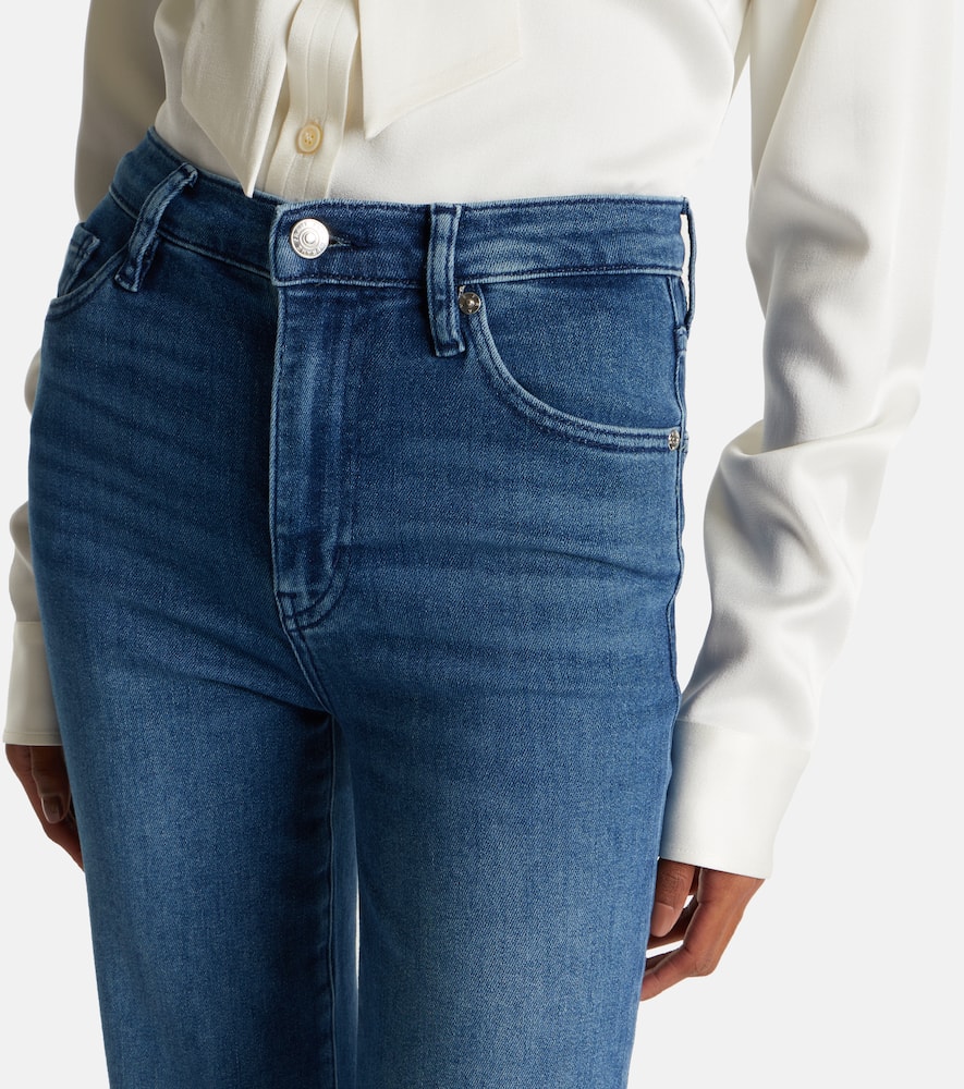 Le Sleek cropped high-rise straight jeans