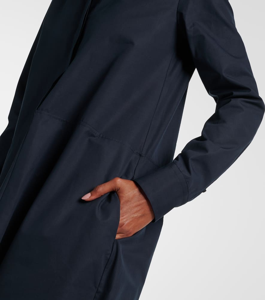 Gathered cotton poplin shirt dress