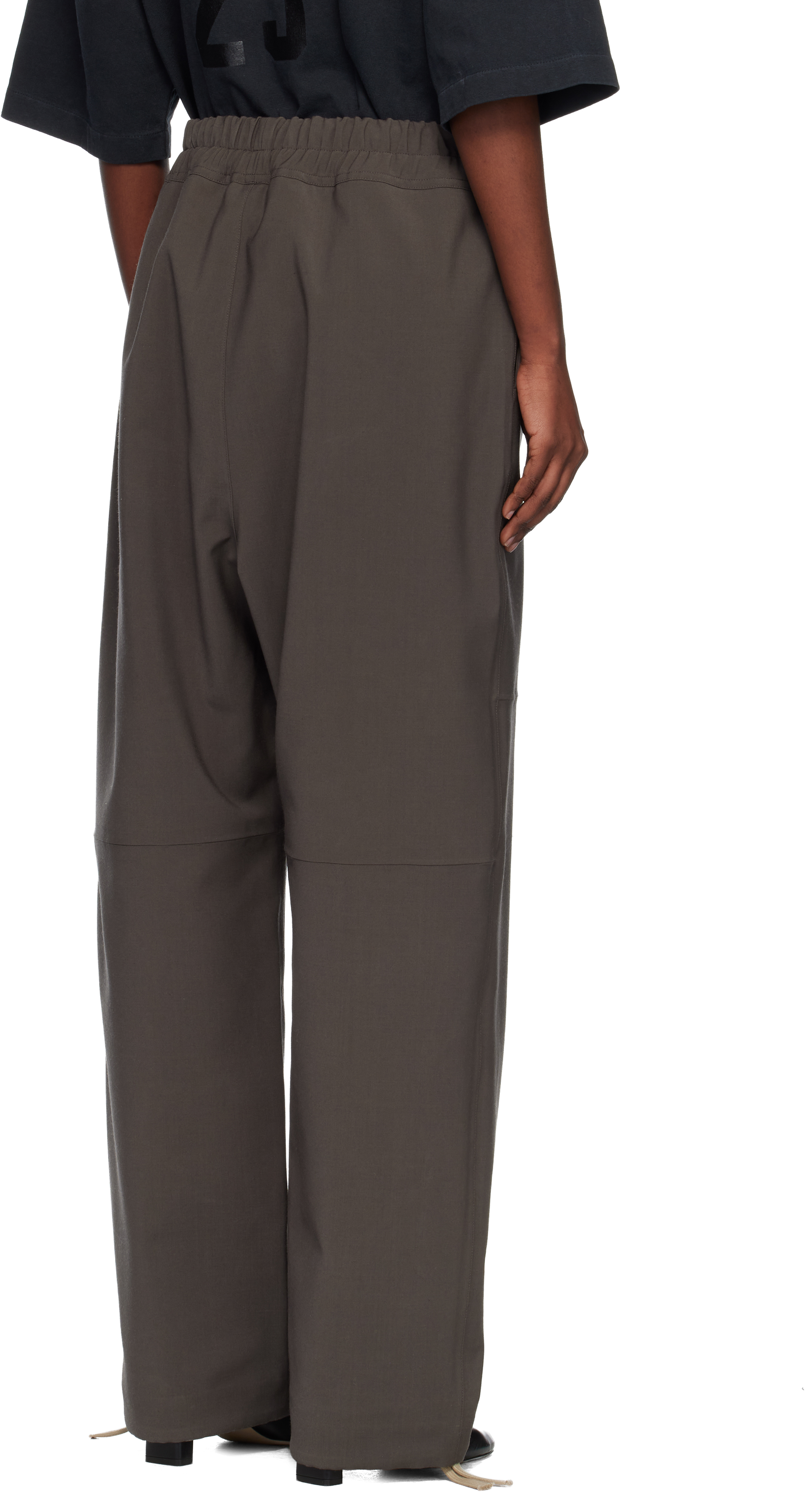 Gray Split Knee Trousers