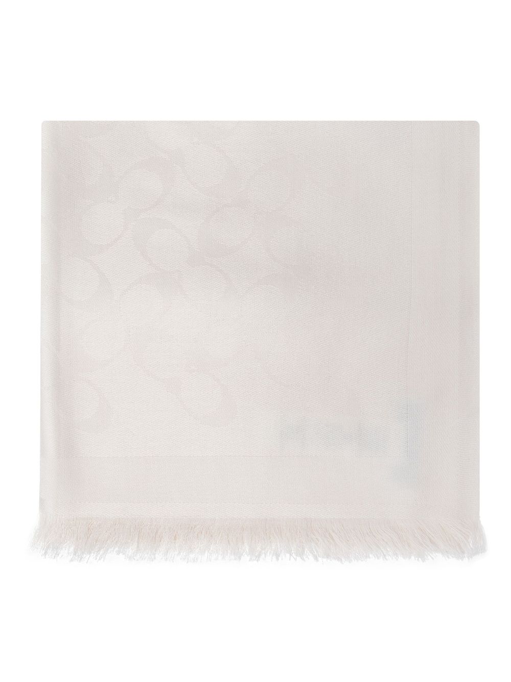 Logo-jacquard scarf - White