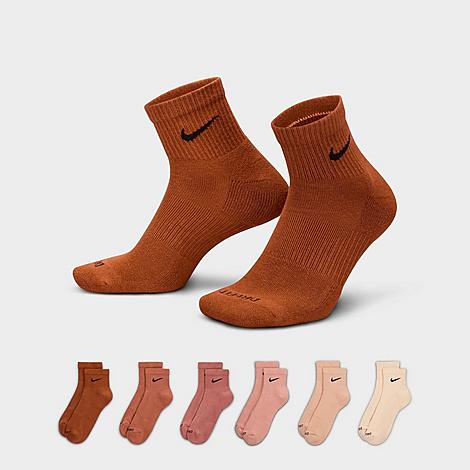 Everyday Plus Cushioned 6-Pack Quarter Training Socks in Pearl/Beige/Rose