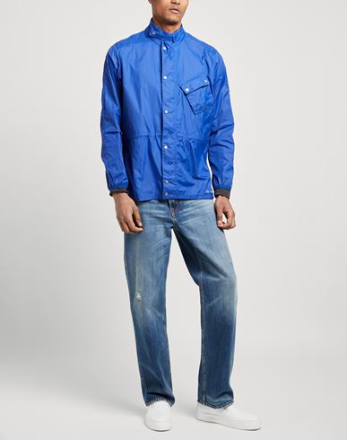 Man Jacket Bright blue Size L Polyamide, Cotton
