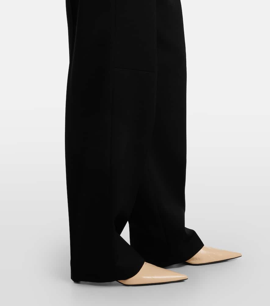 Wool wide-leg pants