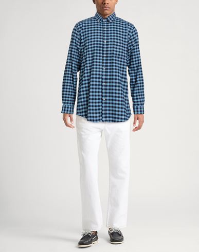 Man Shirt Light blue Size L Cotton