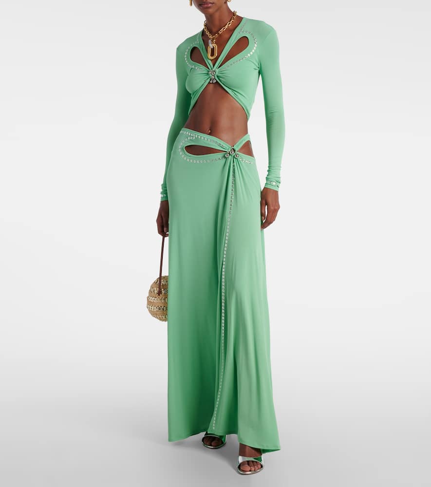 Embellished maxi skirt
