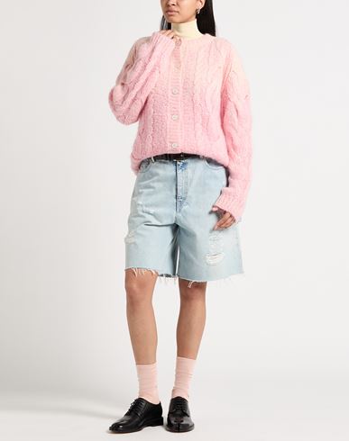 Woman Cardigan Salmon pink Size S Mohair wool, Polyamide