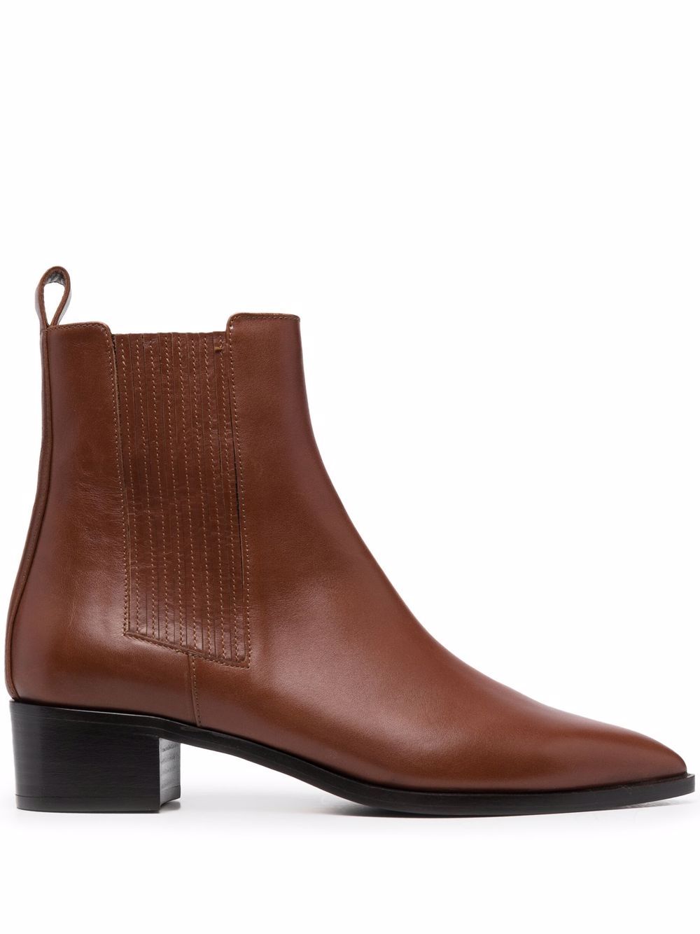 Olivia leather ankle boots - Brown