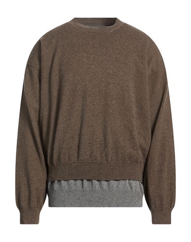 Man Sweater Khaki Size S Cashmere, Polyamide, Wool