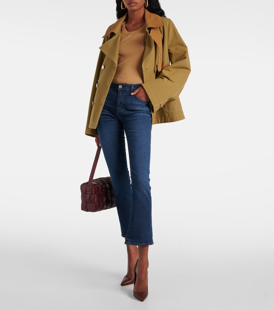 Jodi Crop high-rise flared jeans
