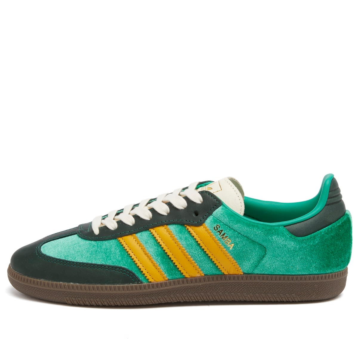 Women's Samba OG W Sneaker in Court Green/Preloved Yellow